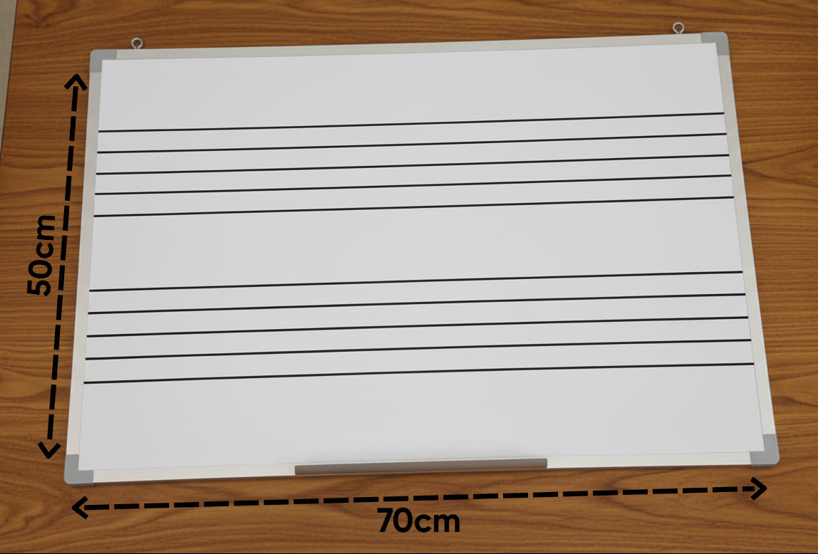 Pizarrón Pautado Nacional 50cmX70cm