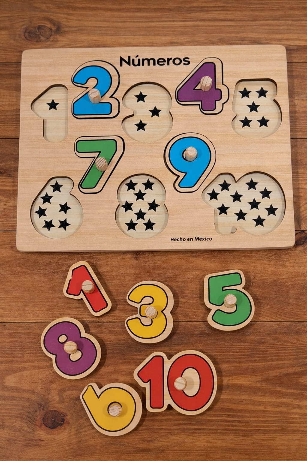 Números Tabla de Madera