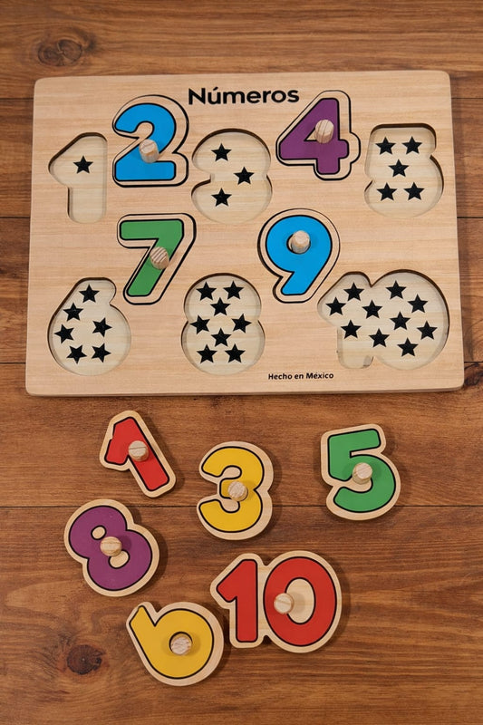 Números Tabla de Madera