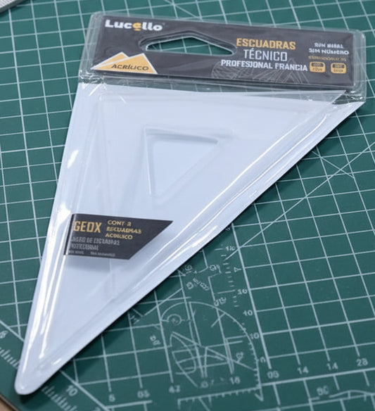 Escuadras Profesionales de Acrílico Lucello 12cm