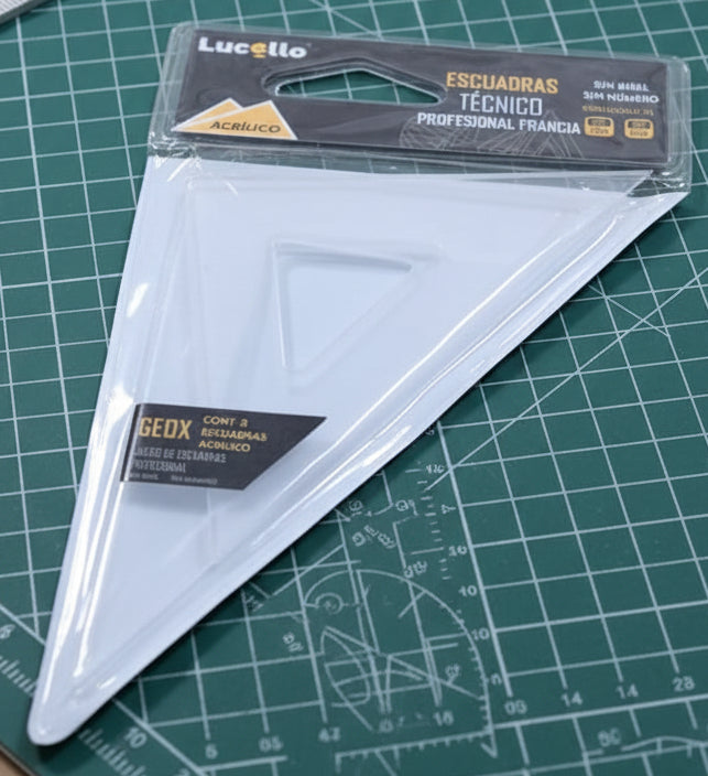 Escuadras Profesionales de Acrílico Lucello 12cm (12pz.)