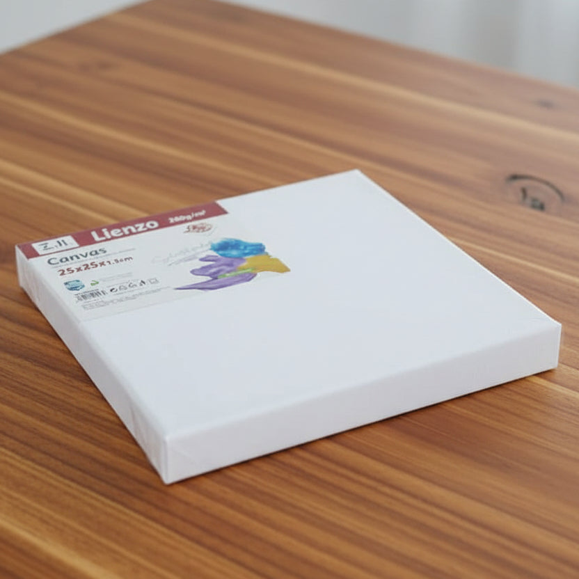 Kit de Lienzos Canvas Cuadrados Grandes + Paquete de pinceles
