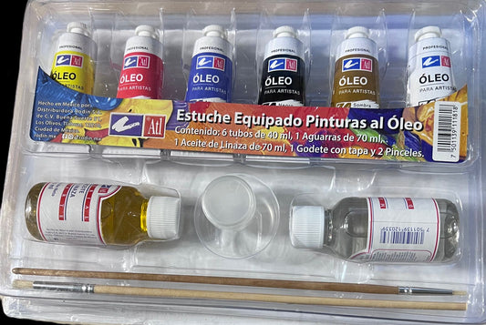 ESTUCHE EQUIPADO DE PINTURAS AL OLEO 11PZ