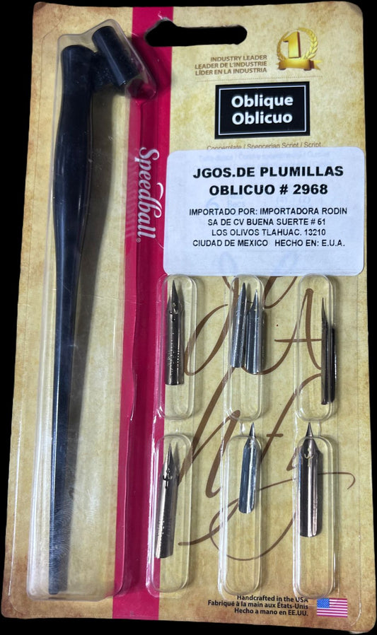 JUEGO DE PLUMILLAS OBLICUO #2968