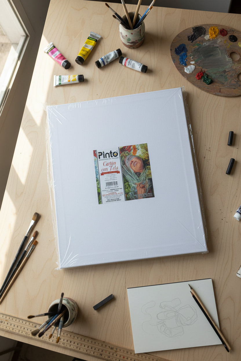 Cartón con Tela Pinto 40cmX50cm (Pack con 6pz.)