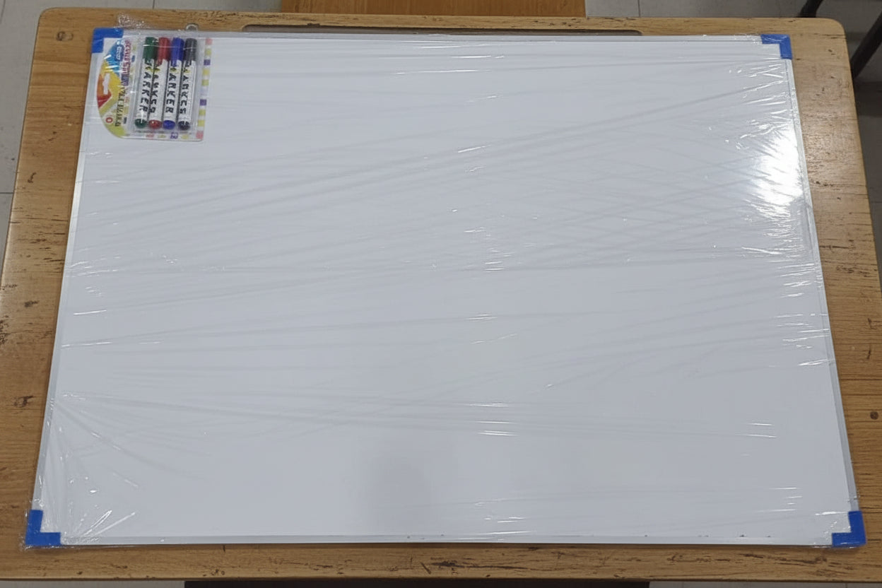 Pizarrón Blanco con plumones 70cmX100cm