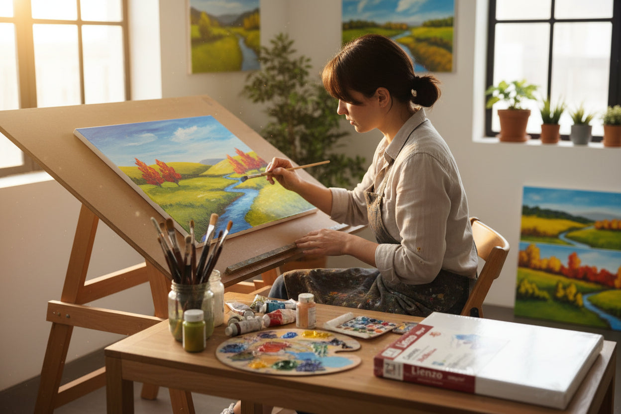 Lienzo Canvas 20cmX20cm (Caja con 24pz.)