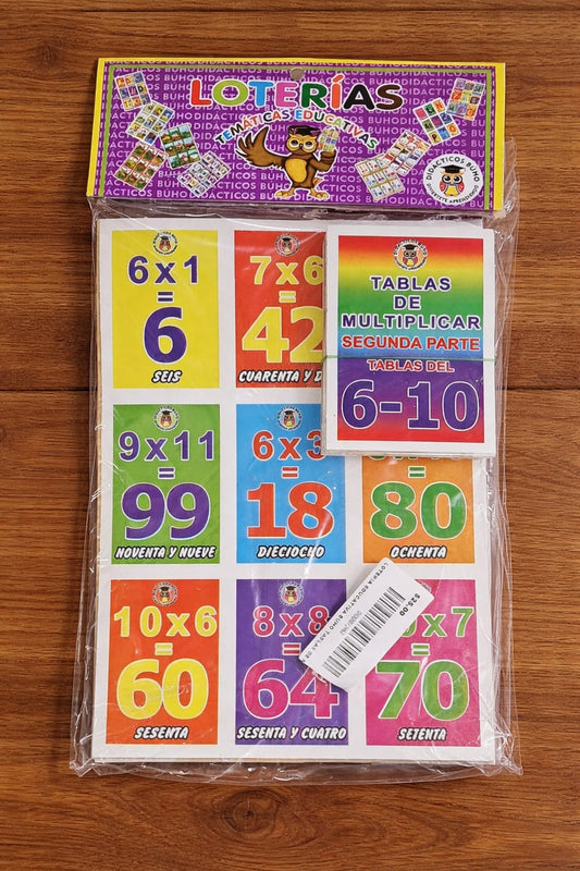 Lotería de matemáticas educativas
