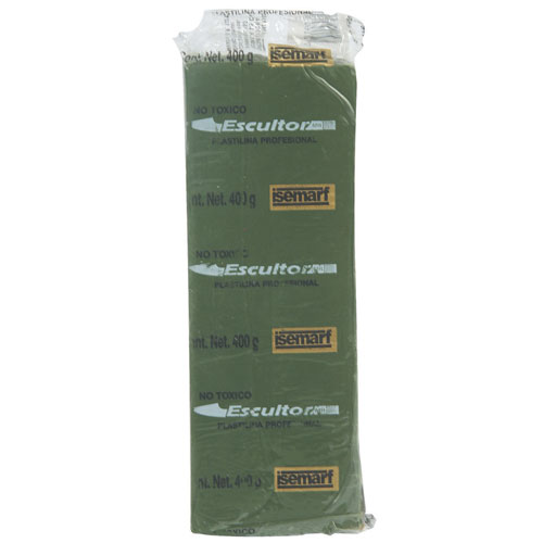 PLASTILINA DE ESCULTOR VERDE 400g